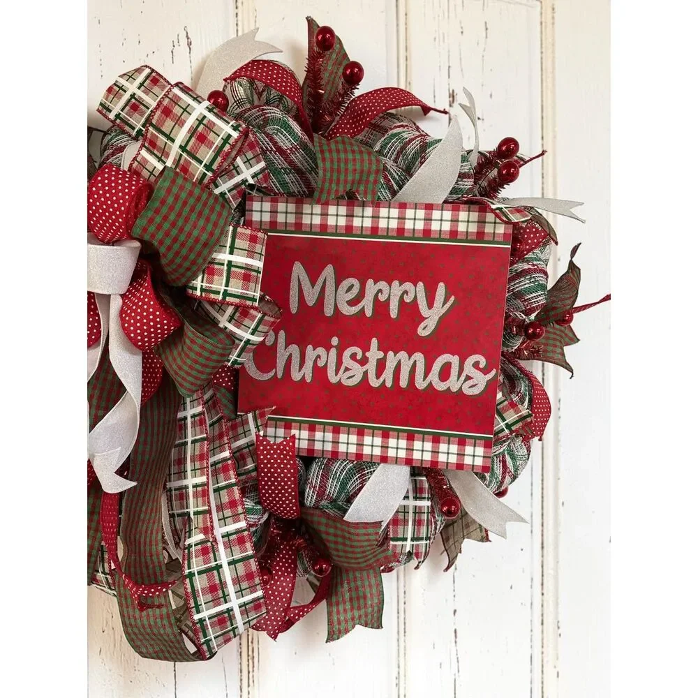 Merry Christmas Front Door Wreath